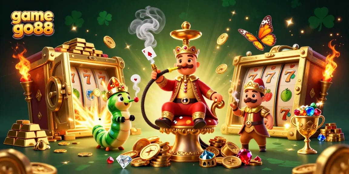 Join game go88 in this vibrant, magical casino scene filled with treasure and excitement.