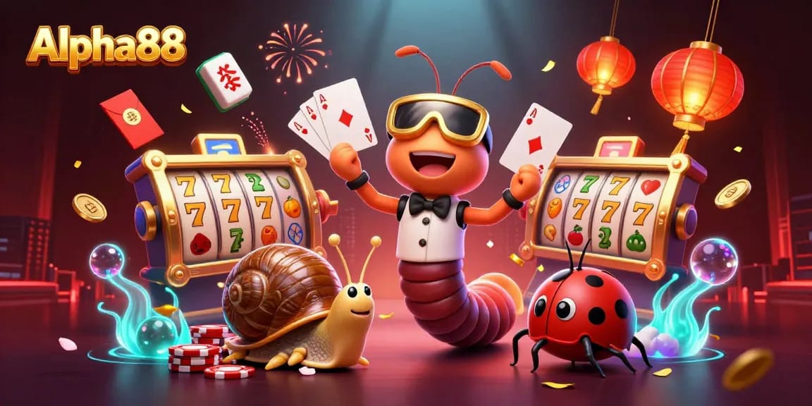 Engage in thrilling gameplay at Alpha88 with vibrant casino action featuring a millipede dealer.