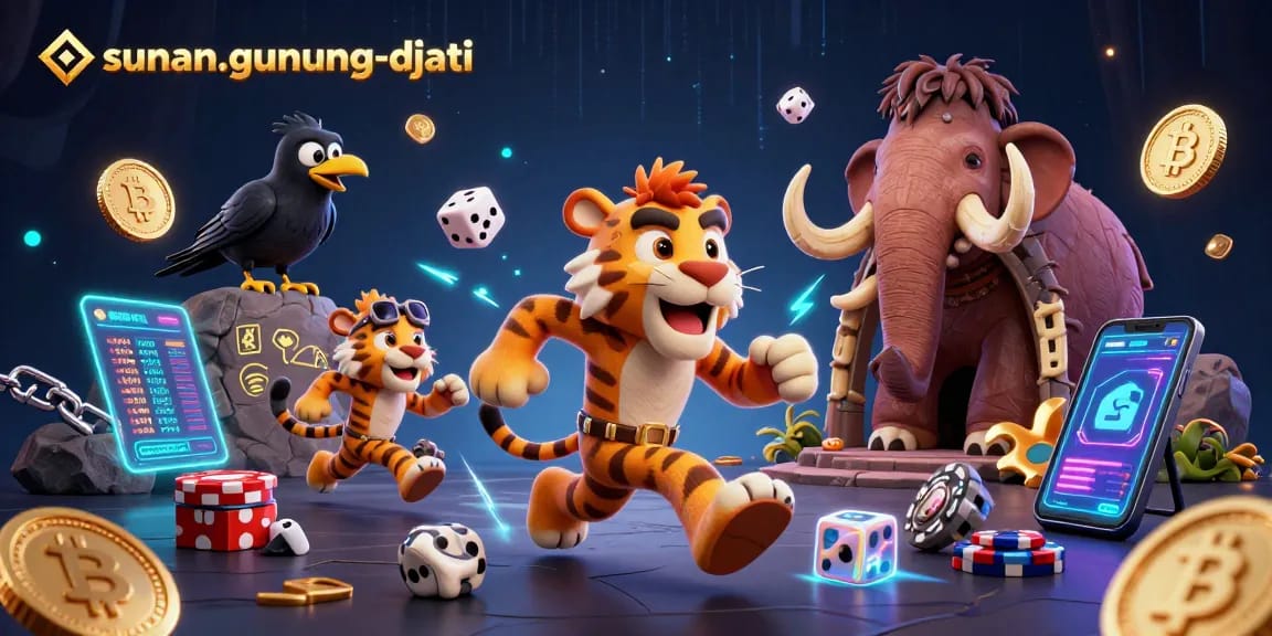 Slot dan permainan taruhan di sunan-gunung-djati, dengan kasino prasejarah yang penuh warna.
