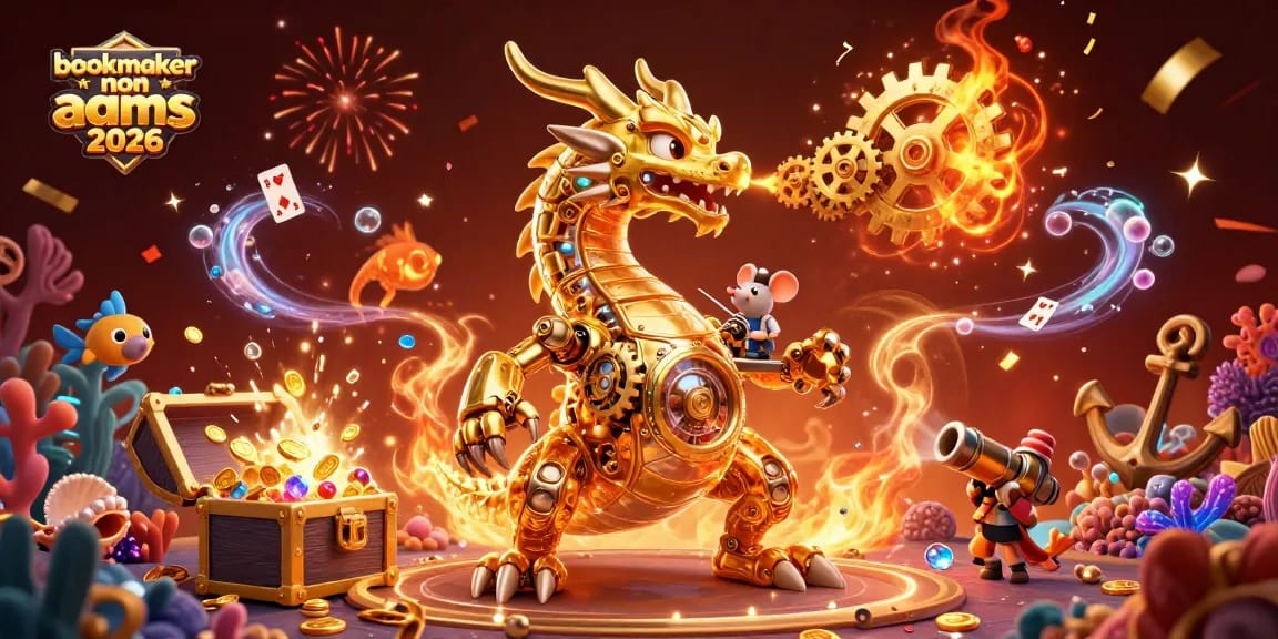 Impara a scommettere con bookmaker non aams 2026 attraverso un'illustrazione vivace di creature fantasy.