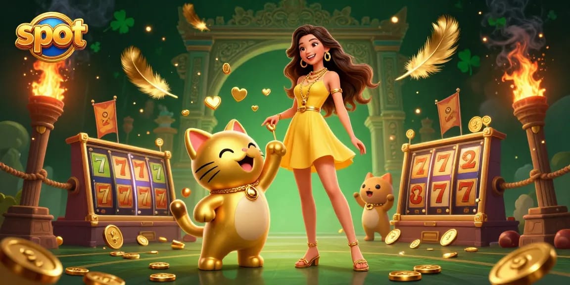 Experience the thrill of slot gaming with vibrant visuals and interactive characters.