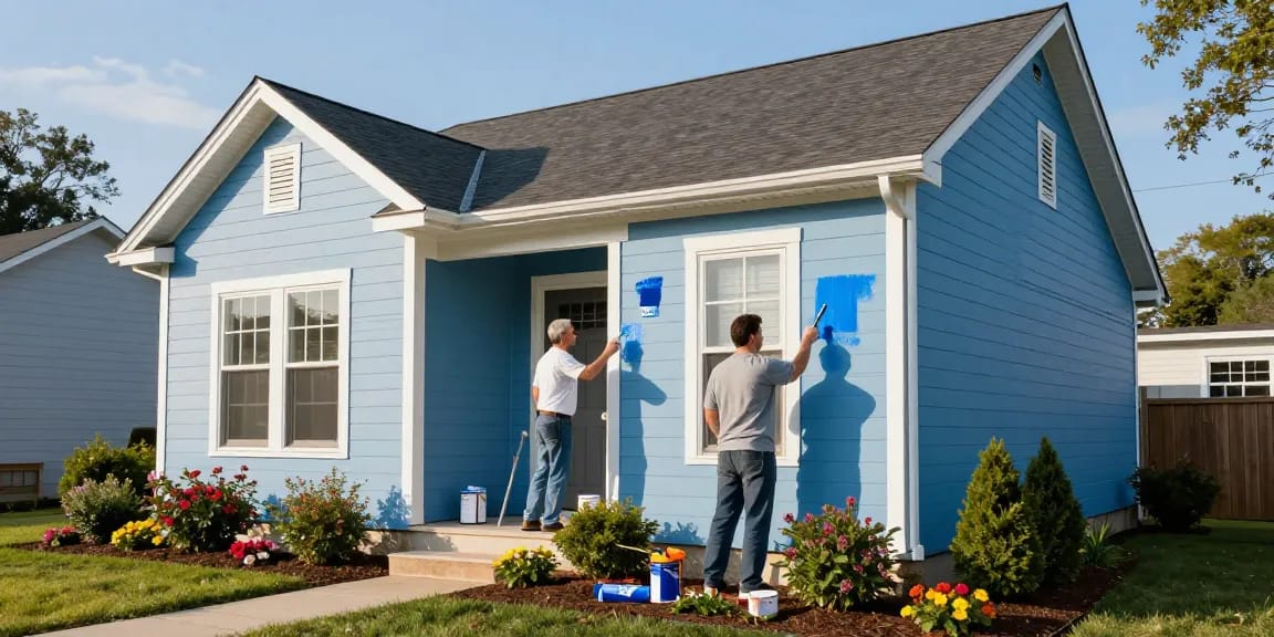 Painters in Davidson County TN bring vivid colors to a home exterior with professional craftsmanship and attention to detail.