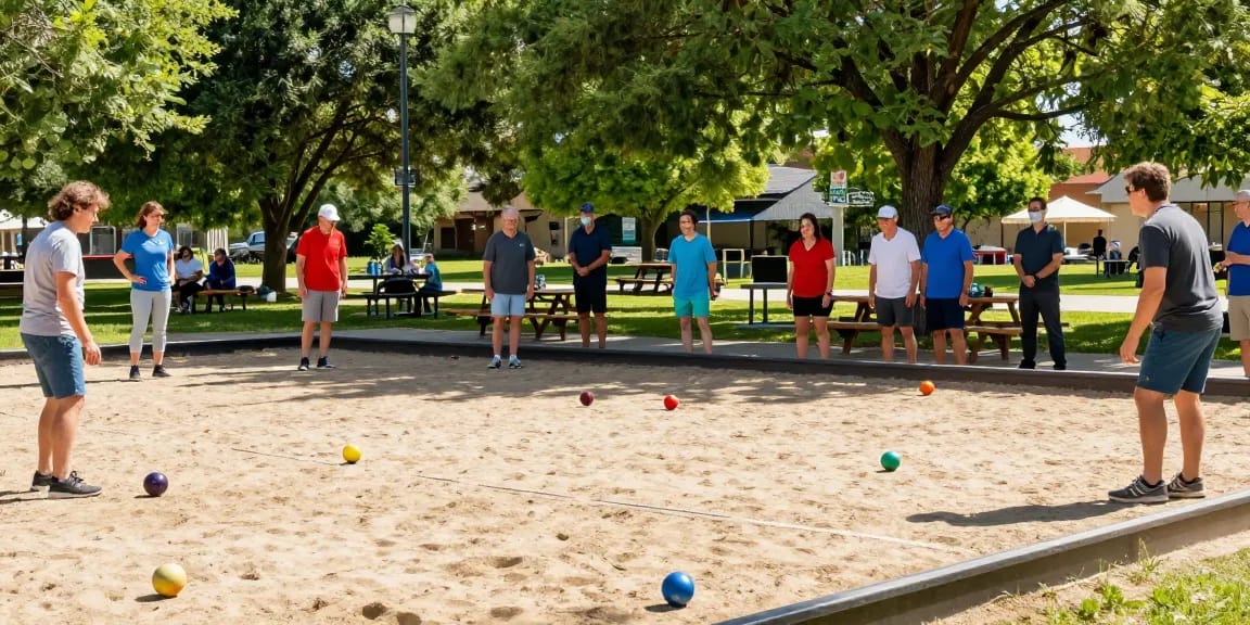 Aktivitas olah raga petanque di fopikotatomohon.org dengan peserta yang antusias.