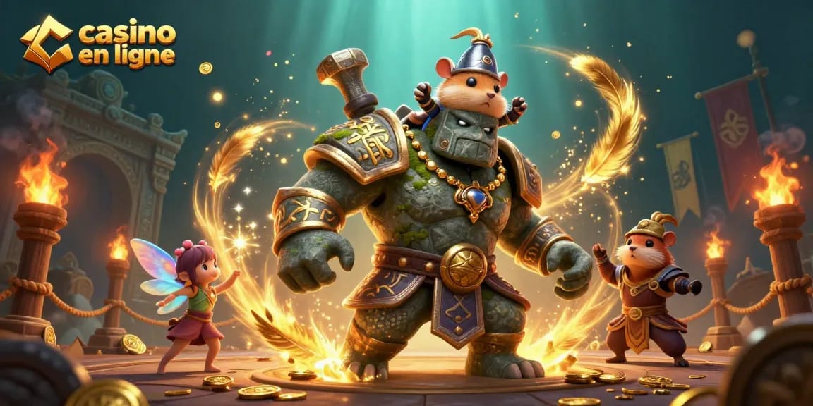 Jouez sur un casino en ligne, avec un golem gardien, une fée et un hamster chevalier.