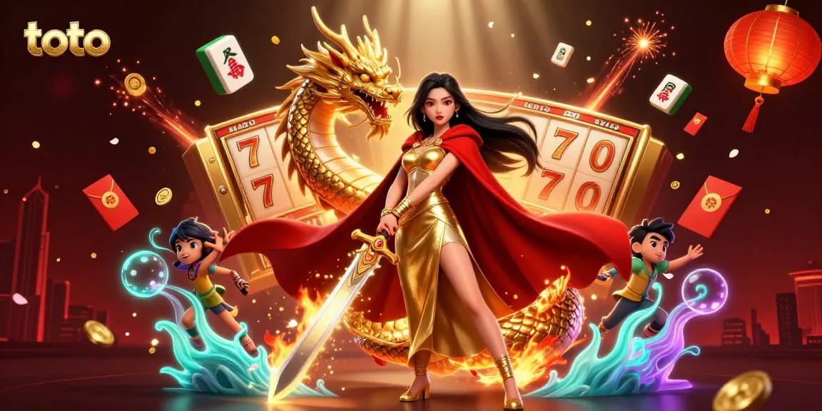 Engage with the thrilling world of toto gaming featuring vibrant slot reels and lucky symbols.