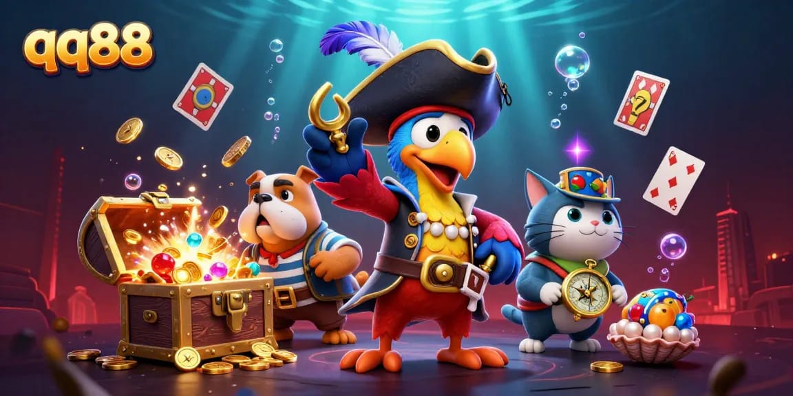 Engage in thrilling gameplay at qq88 with a pirate captain and treasure-themed casino adventure.