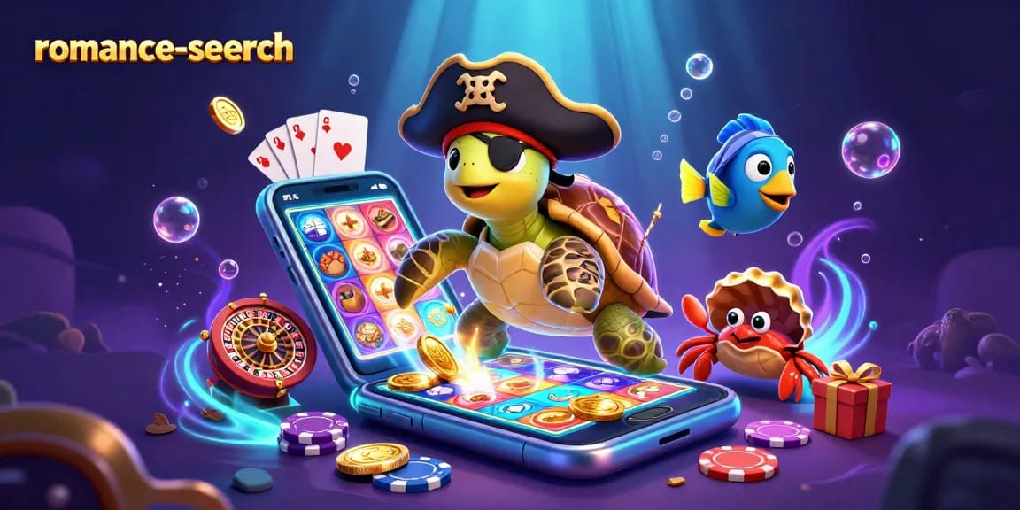 Experience the lively world of romance-search as a pirate turtle, hermit crab, and parrotfish join golden slot game elements for big wins!