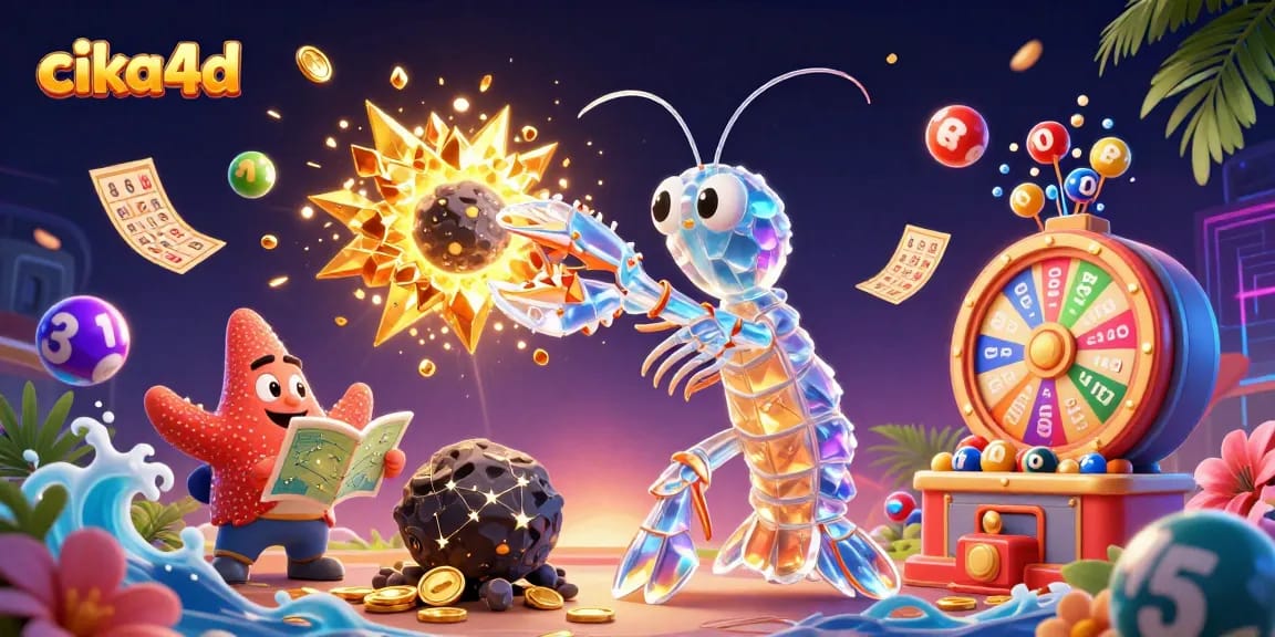 Engage with cika4d as the galactic samurai shrimp explodes asteroids into gems, showcasing dynamic casino elements.