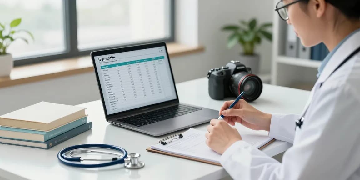 Ivermectin dosage for humans showcased in a clinical setting with healthcare professional ensuring accurate medication guidance and patient safety.