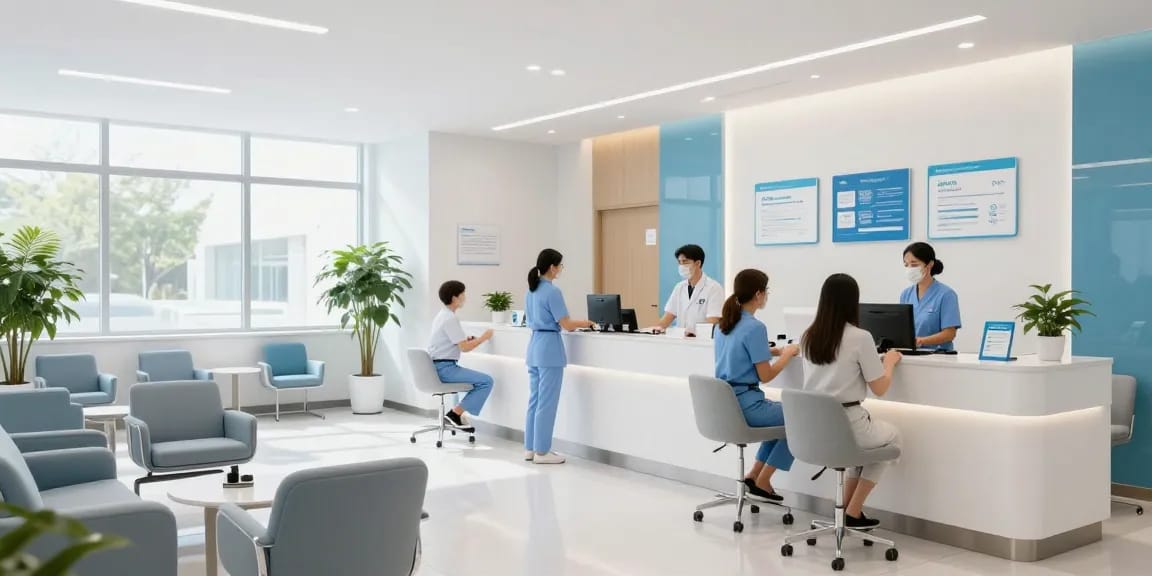 Hair transplant Turkey at a modern health clinic focused on patient care and doctor consultation.