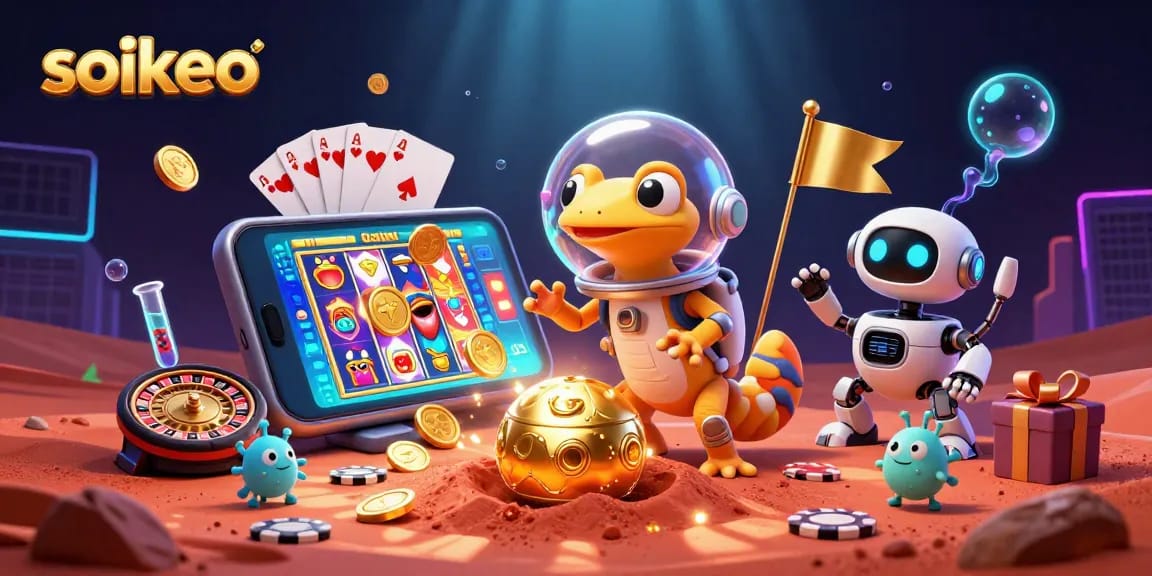 Savor exciting action at the Soikeo casino featuring vibrant games and intergalactic characters.