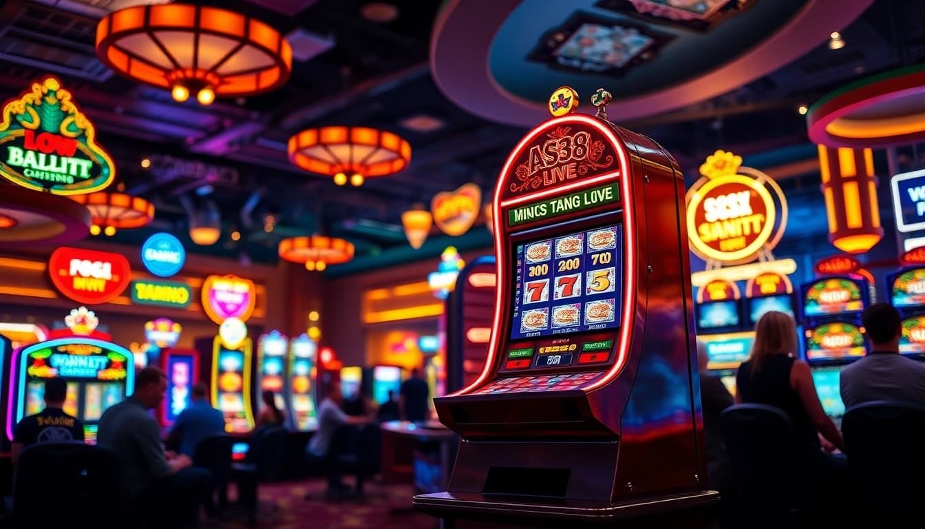 Experience the excitement of as38 rtp live slot machine in a thrilling casino environment.