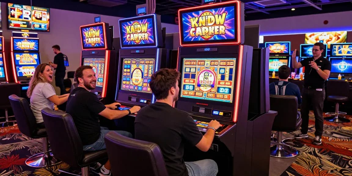 Players enjoying exciting bonus buy slots at https://aboutderbyshire.co.uk with vibrant game displays and lively casino atmosphere.