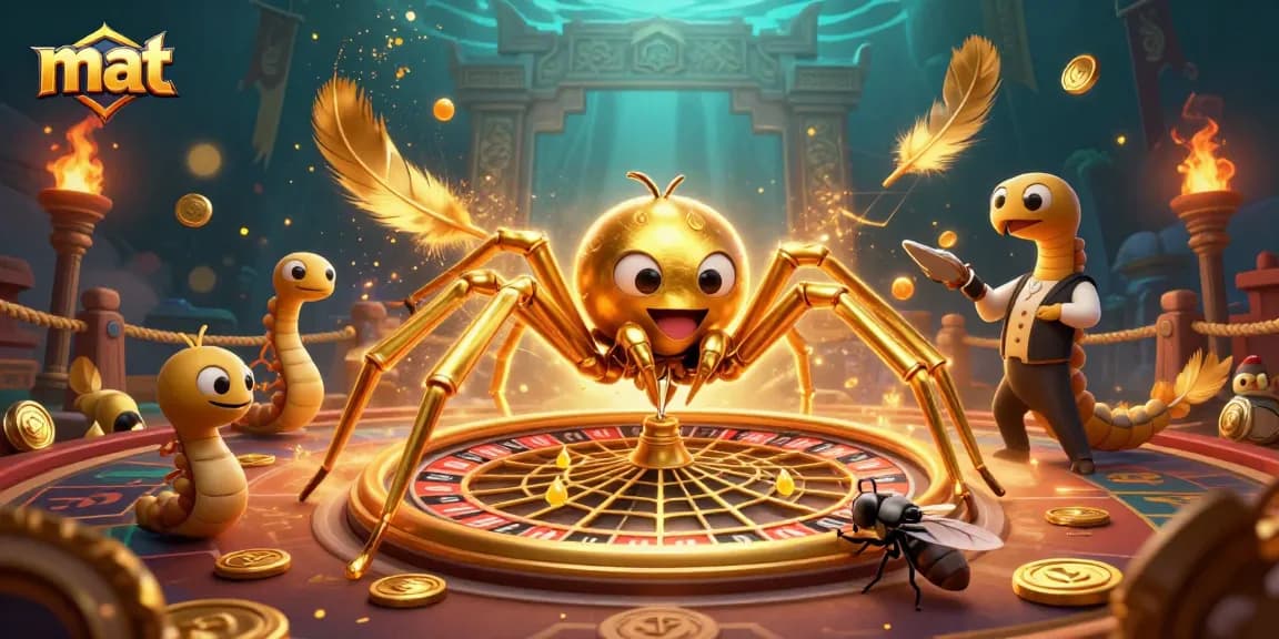 Place your bets at the roulette wheel with mat-themed action in this vibrant casino scene.
