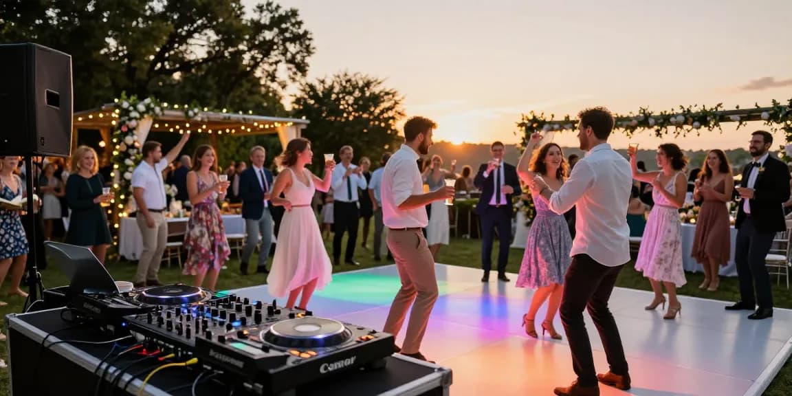 Hochzeit DJ Brandenburg mit festlicher Stimmung während der Feier.