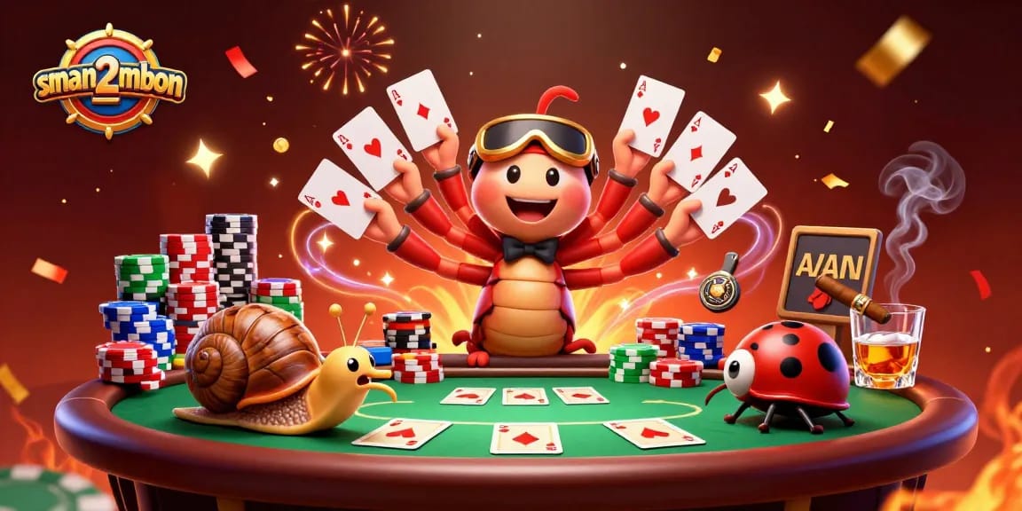 Menghadapi dealer millipede di sman2ambon dengan tumpukan chip poker yang spektakuler dan kartunya.