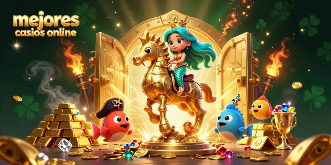 Descubre los mejores casinos online en un entorno vibrante y lleno de premios en este arte 3D.