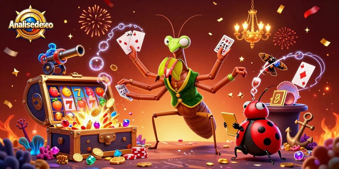 Engage in thrilling slots with analisedeseo featuring vibrant casino characters and action-packed elements.