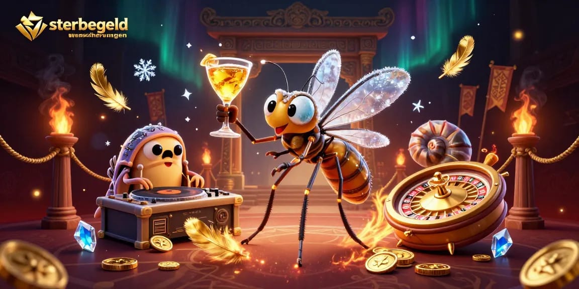 Experience thrilling gameplay at sterbegeld-versicherungen with exciting casino elements in a vibrant scene.