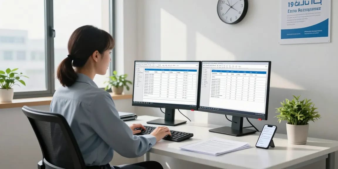 Sovereign Revenue's healthcare billing expert in a professional office, emphasizing efficient revenue cycle management.