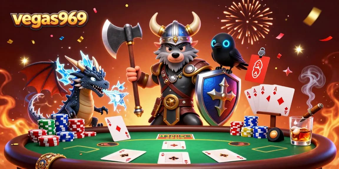 Join the action at vegas969 with exciting poker elements and vibrant characters in a casino atmosphere.