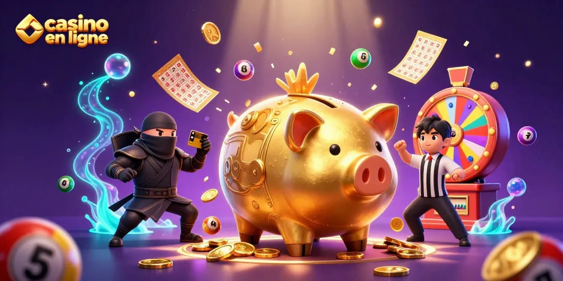Jouez à vos jeux préférés de casino en ligne avec des personnages colorés et des éléments dynamiques.