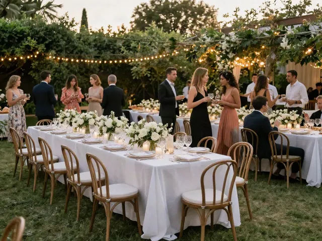 Event furniture rental showcased at an elegant wedding reception with stylish decor.