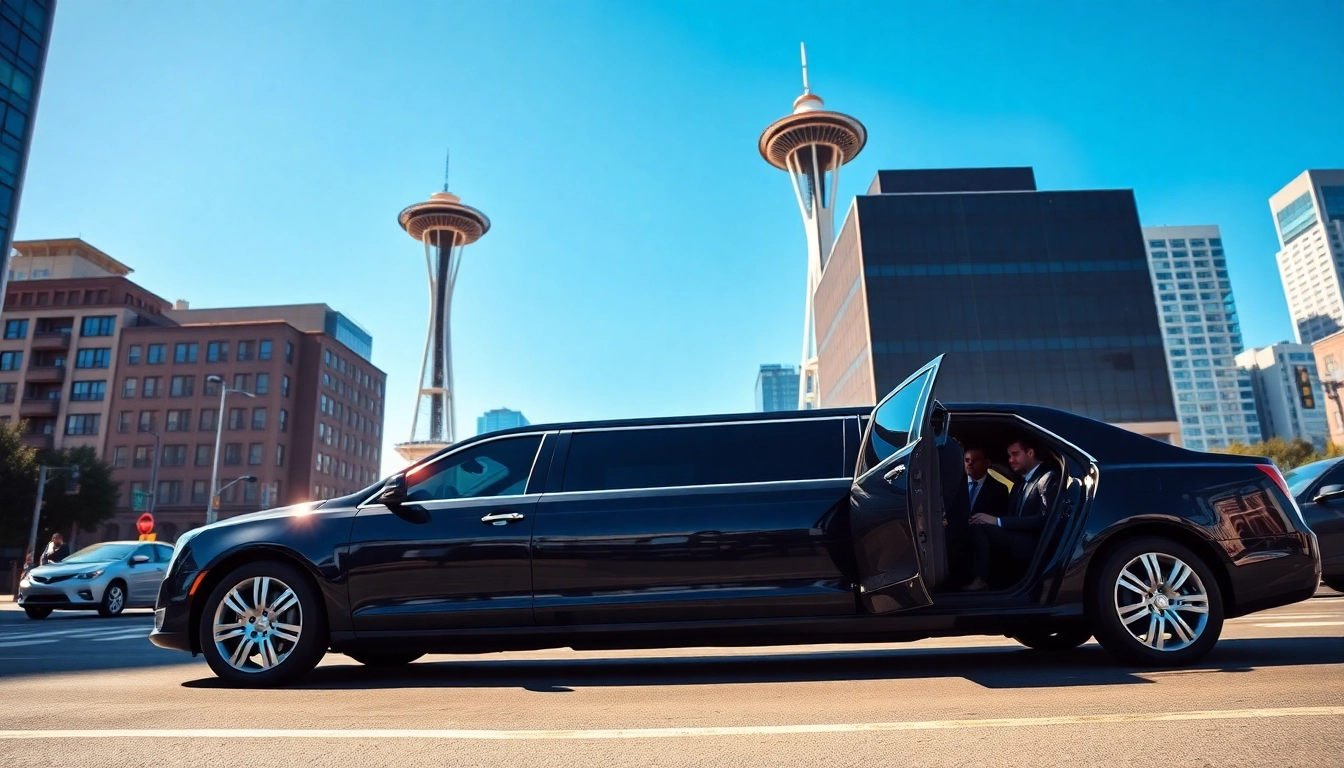 Experience the luxury of limo service vancouver to seattle with a sleek black limousine.