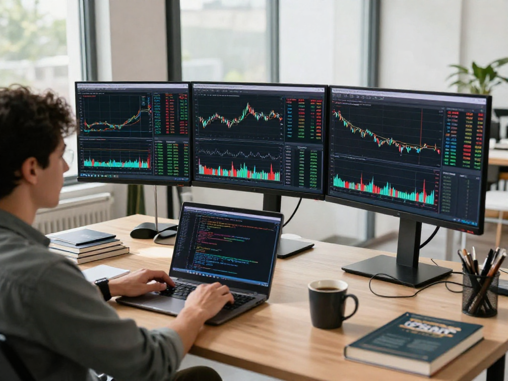 交易者在TradingView官网分析市场走势的工作空间