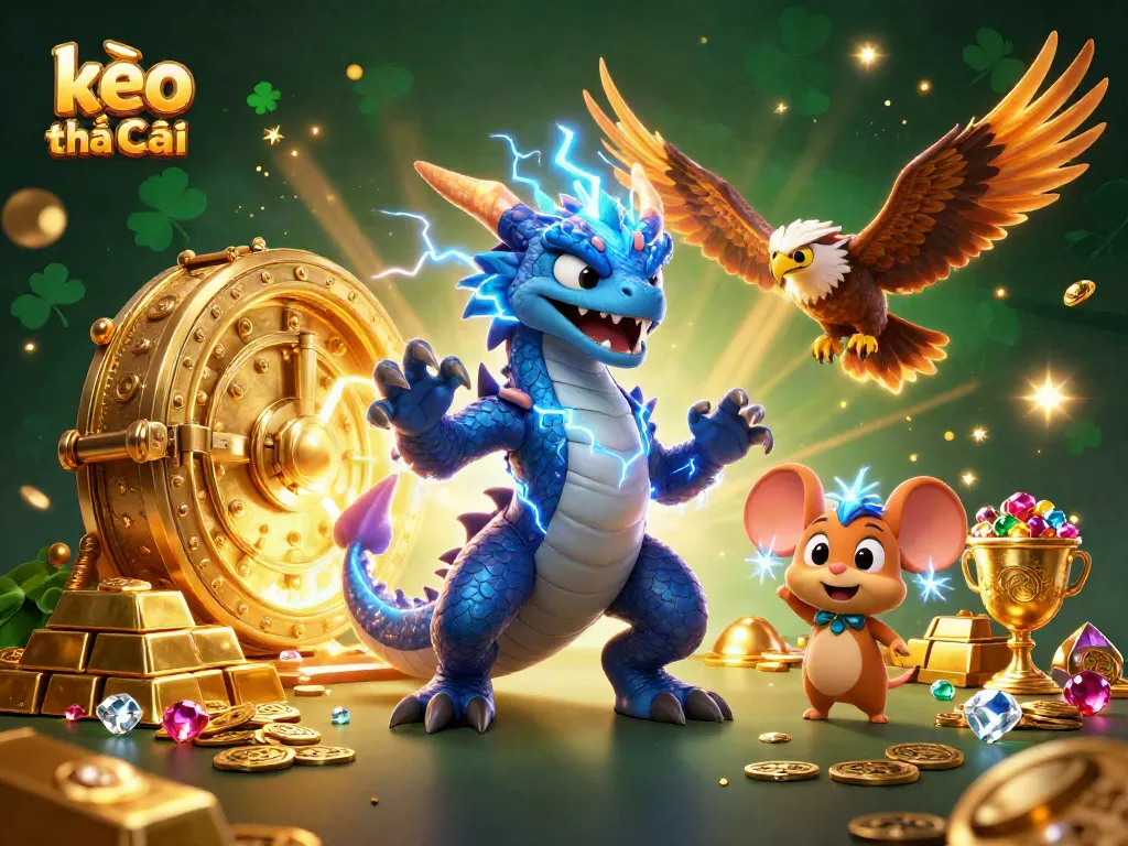 Experience the excitement of kèo nhà cái with vibrant gaming elements and dynamic characters.