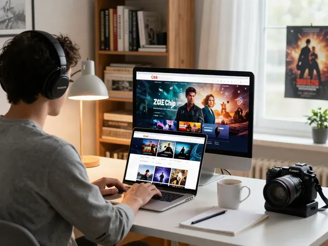 ZoeChip streaming content experience in a cozy office environment
