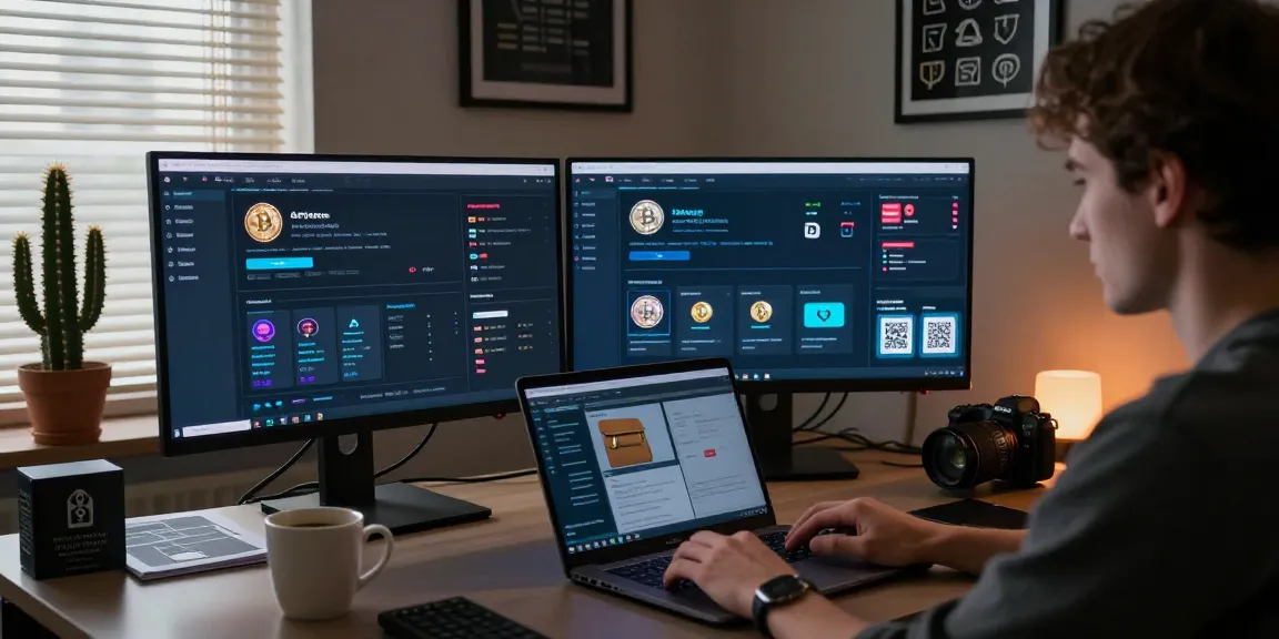 Best Darknet Markets 2026 showcased in a digital workspace with multiple screens, capturing the essence of online anonymity.