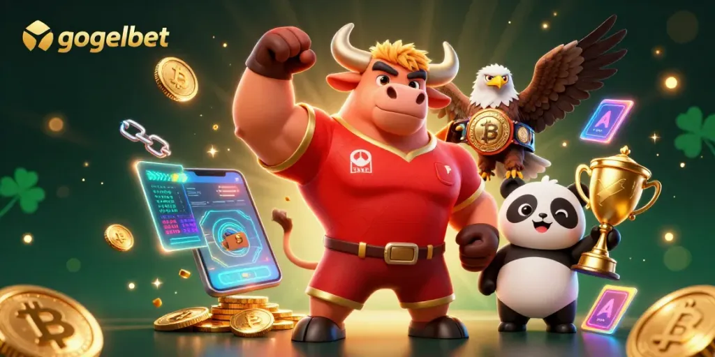 Memperkenalkan gogelbet dengan ilustrasi kasino 3D yang penuh warna dan menarik.