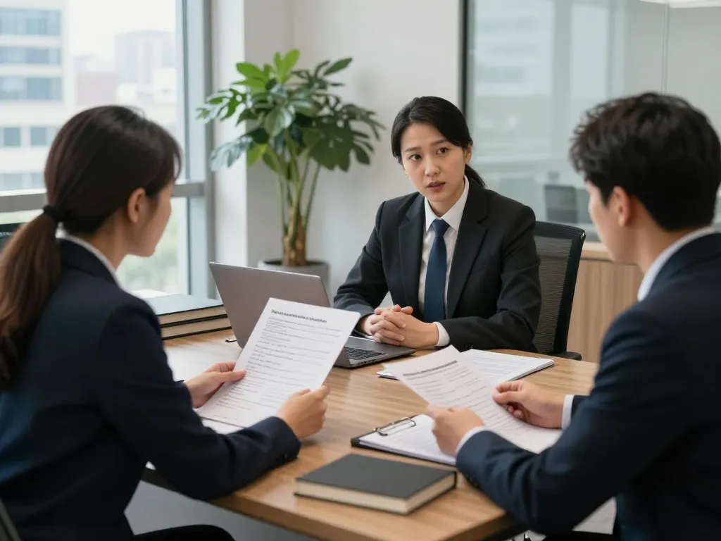 Alexandria Personal Injury Lawyer consulting with a client in a modern law office environment.