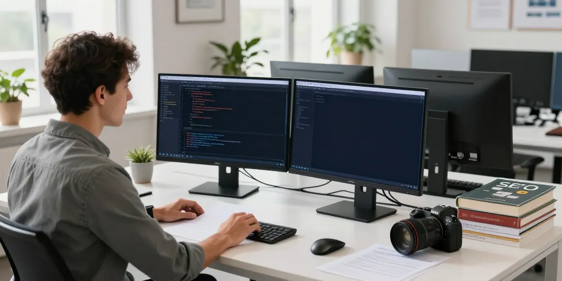 Professional workspace showcasing instant indexing tools and analytics for digital marketing success.