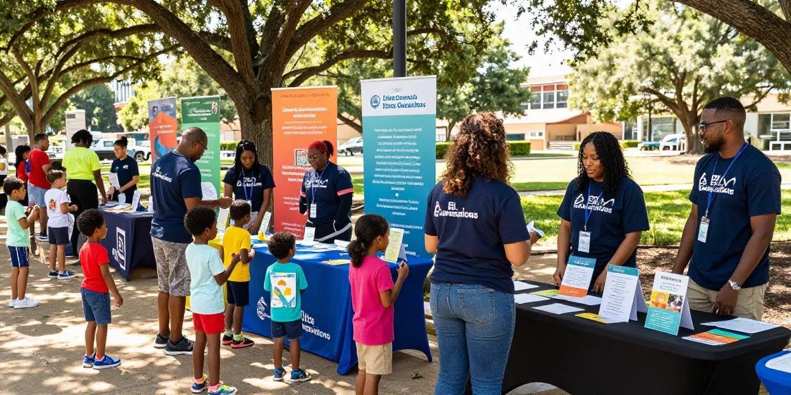 Elite Generations team engaging with community at Dallas park outreach event.