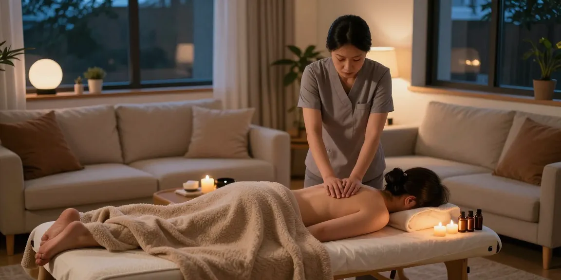 Experience a premium 의정부출장마사지 in a serene home environment with relaxing settings and professional care.
