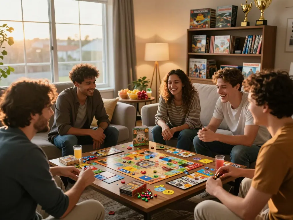 Cialis enhances evening game nights with friends around board games.