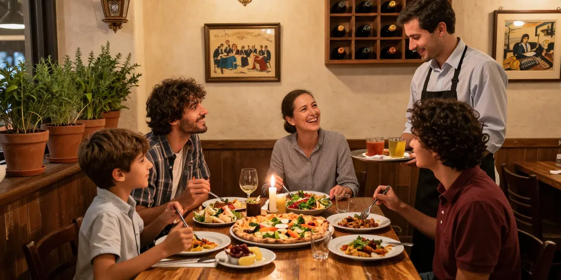 Enjoying pg soft pizza and fresh Italian dishes in a cozy setting.