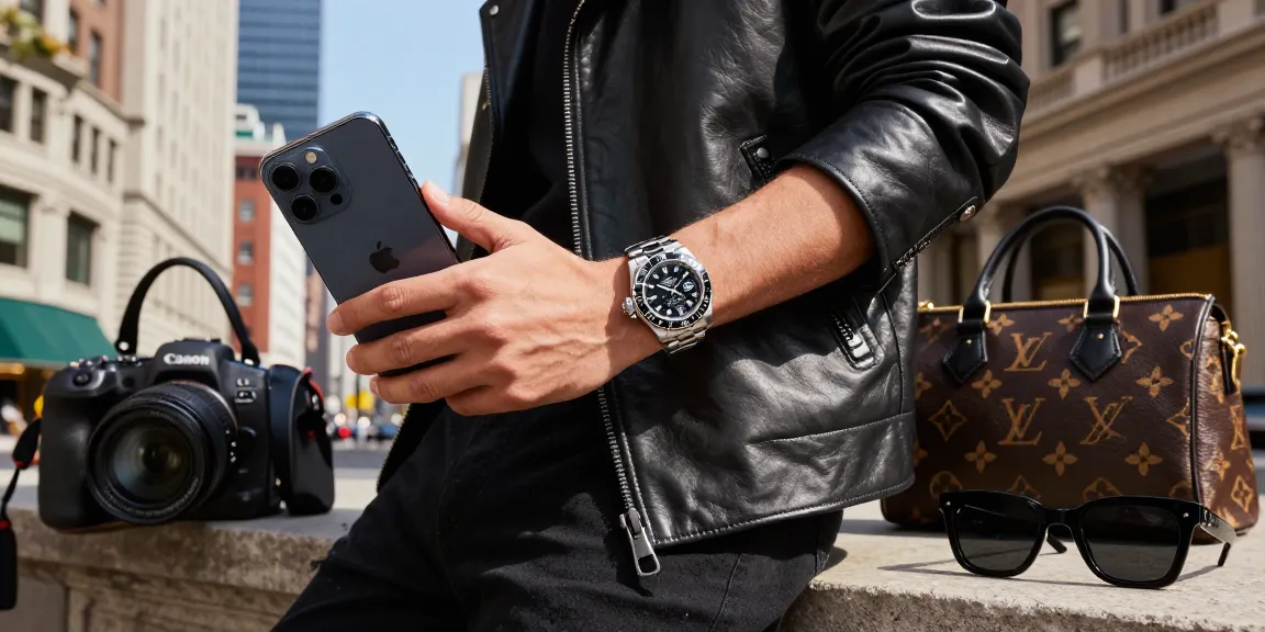 Stylish individual showcasing rolex super clone watches in an urban setting, emphasizing luxury lifestyle.