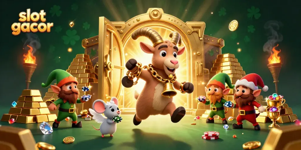 Experience the thrill of slot gacor with festive casino action featuring Krampus and mischievous elves.