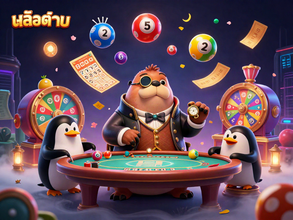 Experience สล็อตทดลอง with a jolly walrus at a bustling underwater poker table, adding fun to gaming!