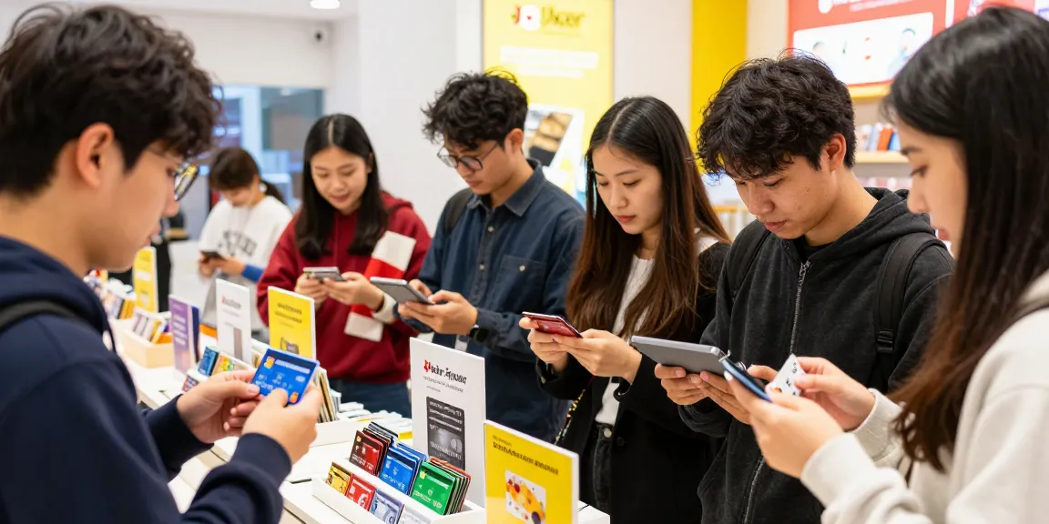 Engaged shoppers checking their Joker card balance in-store for seamless transaction experiences.