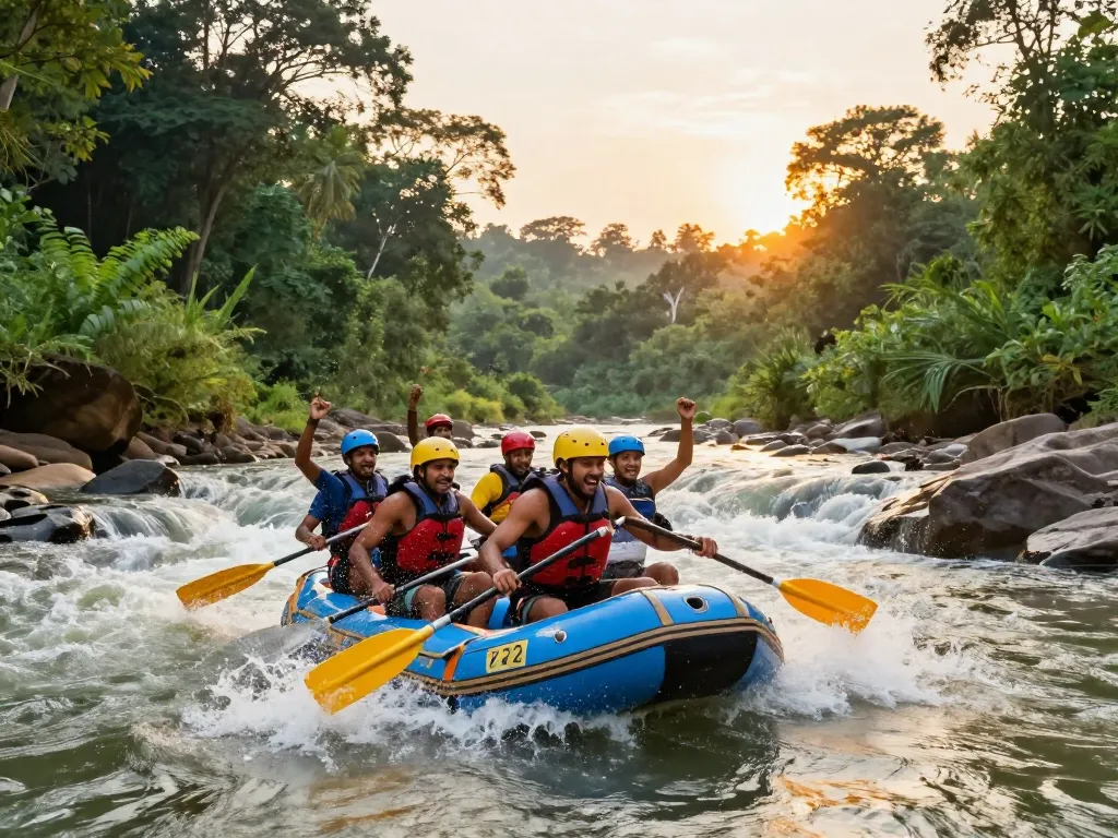 Dandeli river rafting adventure capturing excitement and natural beauty along the Kali River.