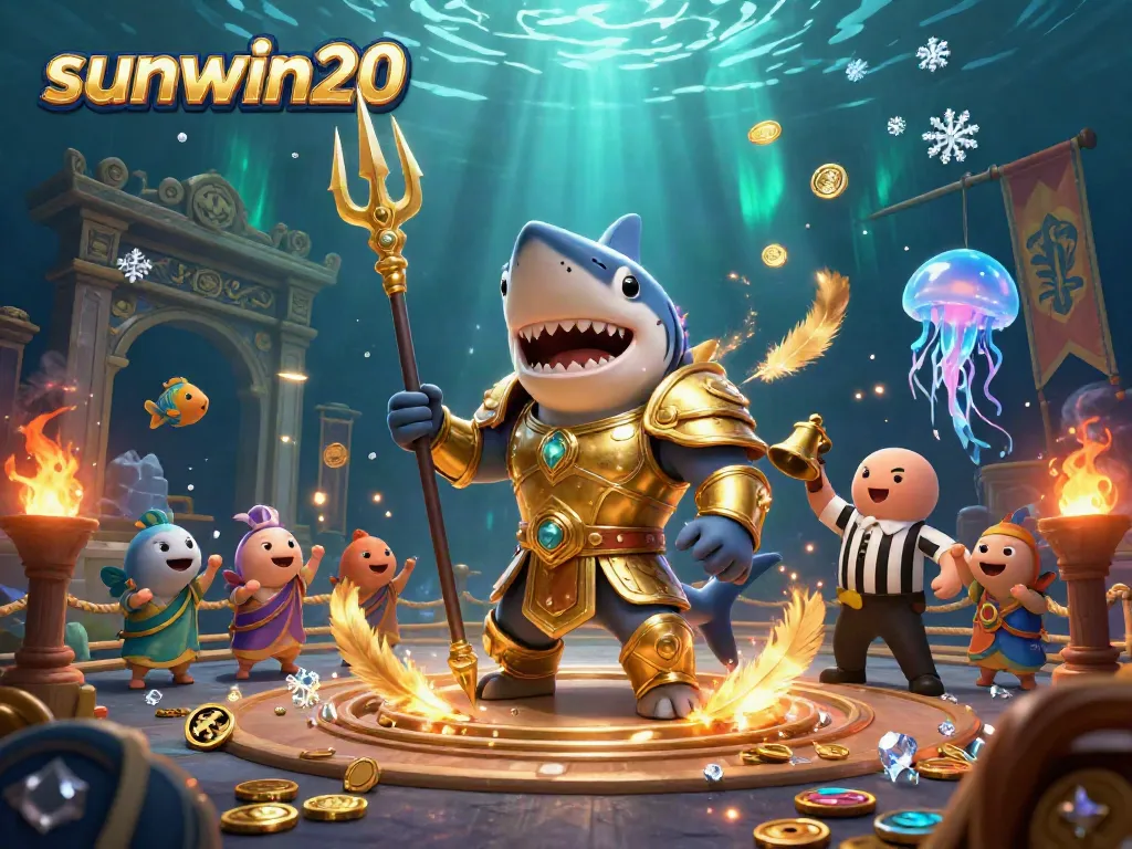 Explore thrilling underwater action as the sunwin20 casino shines with excitement in this vibrant 3D scene
