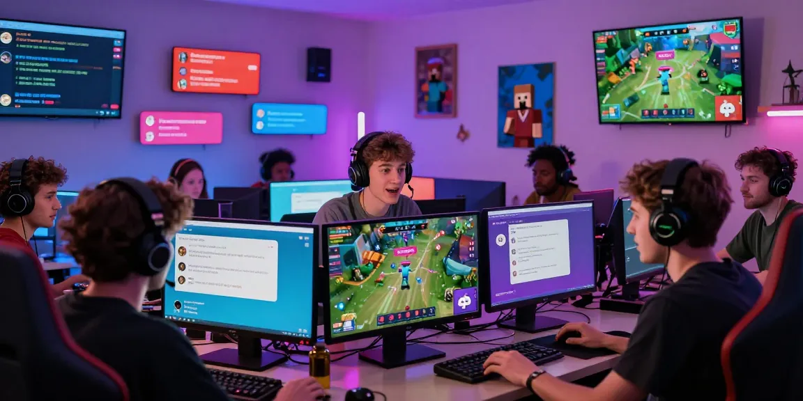Vibrant Discord community scene showcasing diverse gamers engaging in lively discussions on discordtree.com.