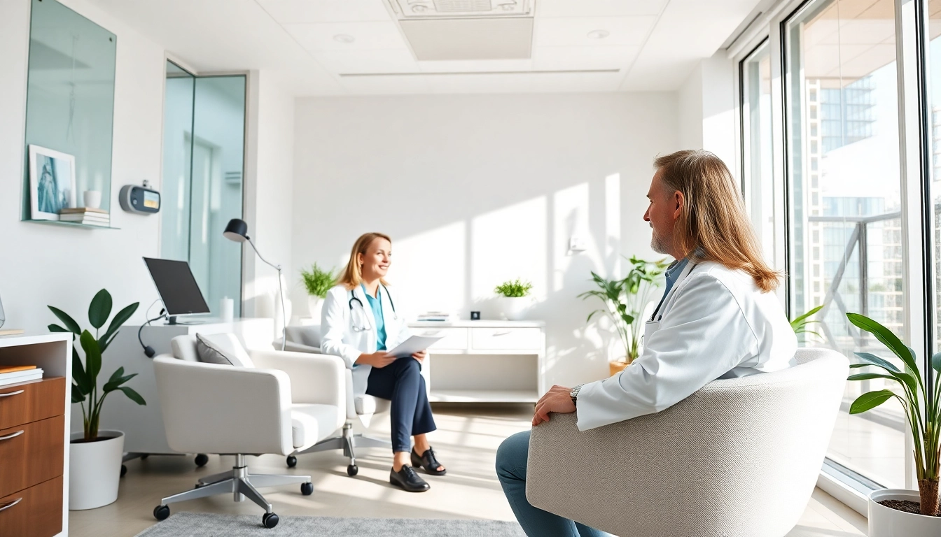 See the longevity clinic Sydney with a doctor consulting a patient in a modern healthcare setting.