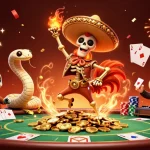 Experience the thrill of angsa4d with victorious characters celebrating around poker chips and golden coins!