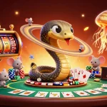 Bet big with link gacor's exciting slot reels and thrilling gaming elements in this vibrant illustration.