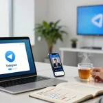 Beginner guide for using Telegram in China with a user exploring setup and features.